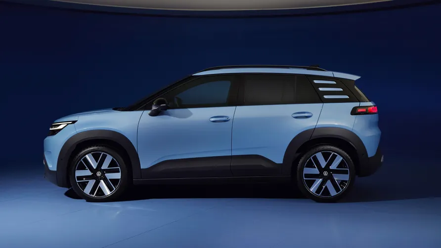 Volkswagen ID. Cross electric crossover side profile and rear view