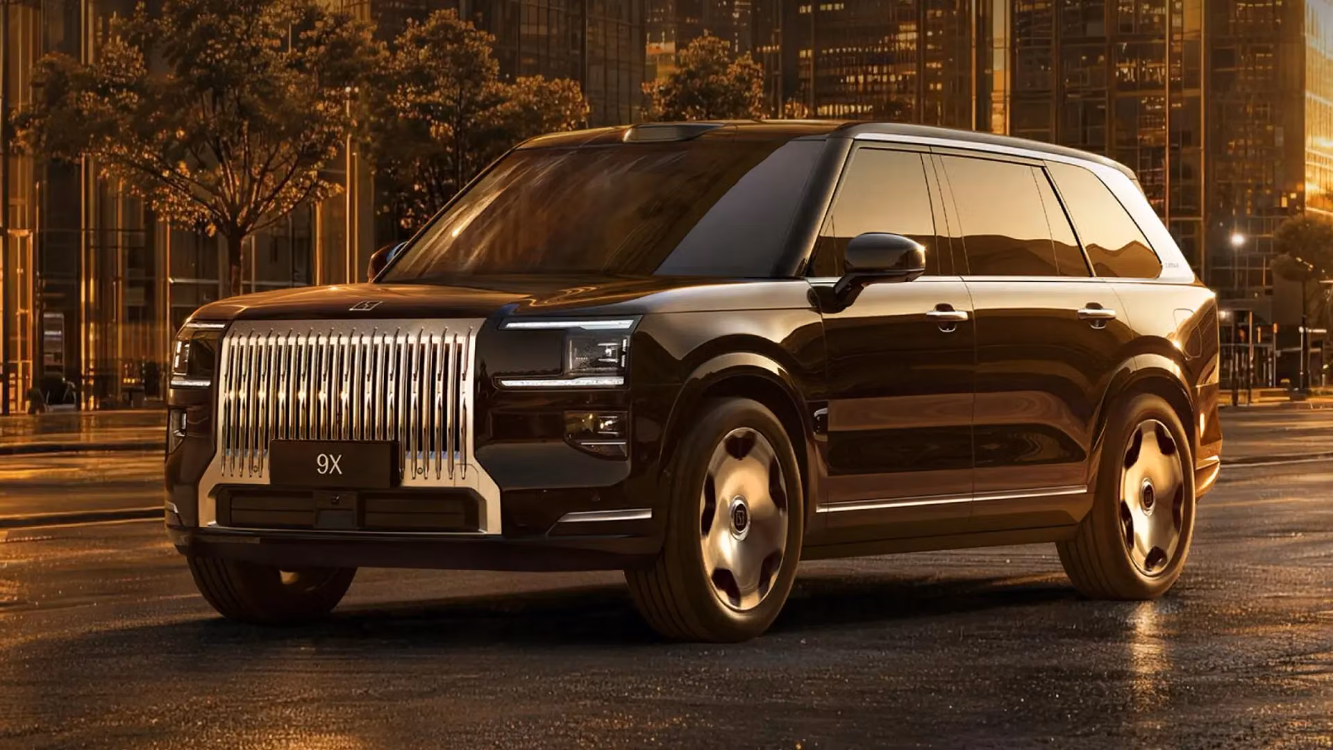 2027 Zeekr 9X side profile showing roofline and wheel design