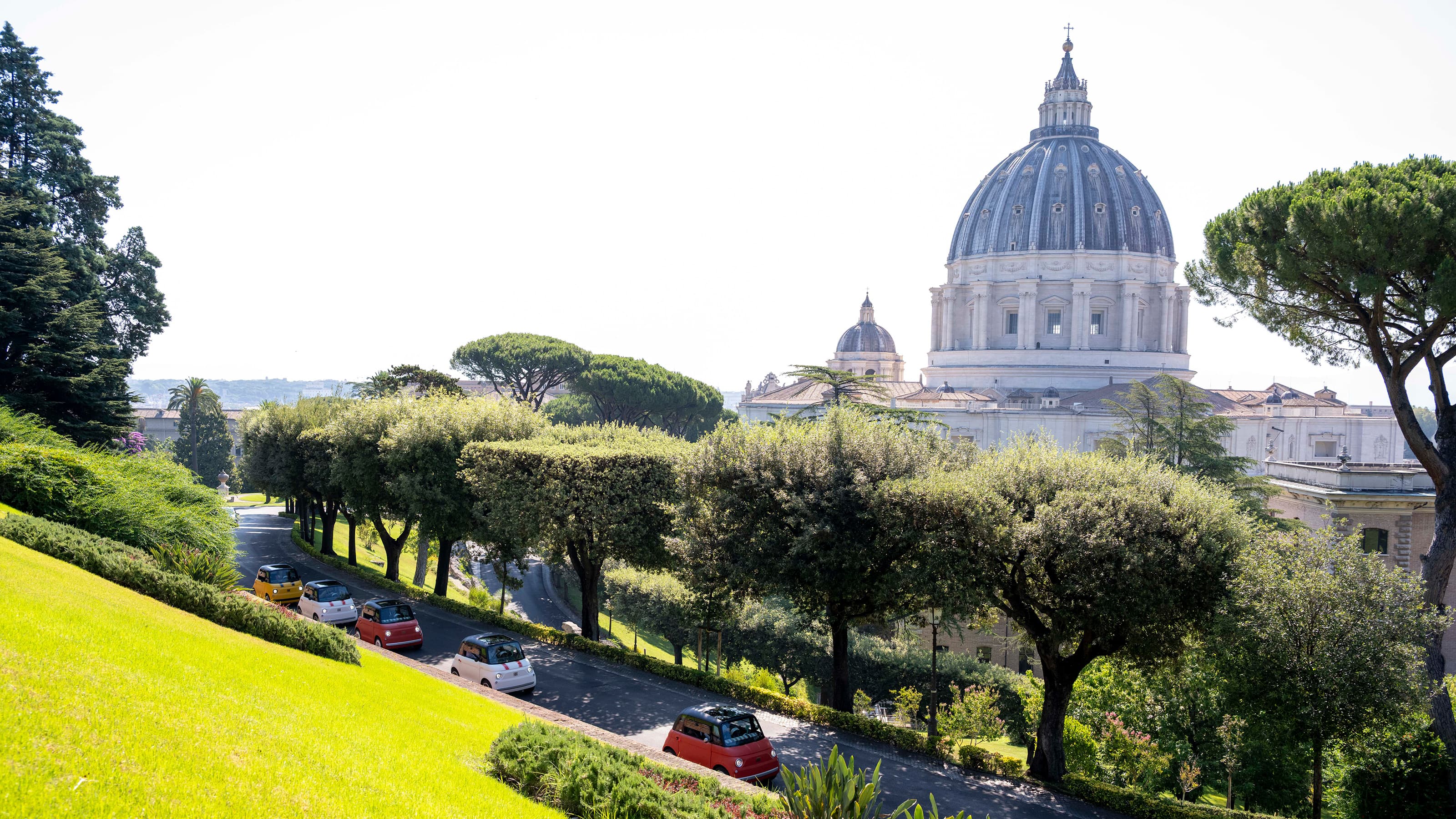 Fiat Topolino Vatican City electric car side view